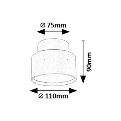 Rabalux - LED Плафониера LED/16W/230V 3000K черен