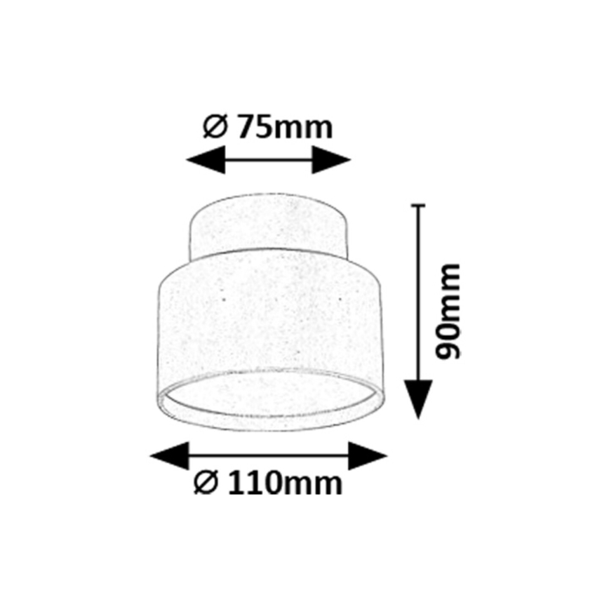 Rabalux - LED Плафониера LED/16W/230V 3000K черен