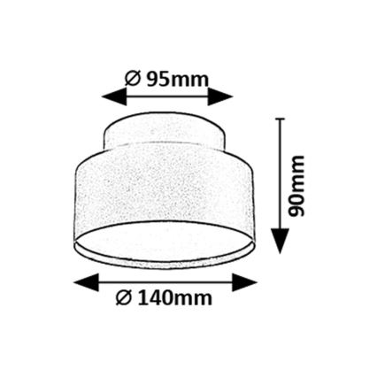 Rabalux - LED плафон, 24 W, 230 V, 3000 K, черен, Ø 14 см