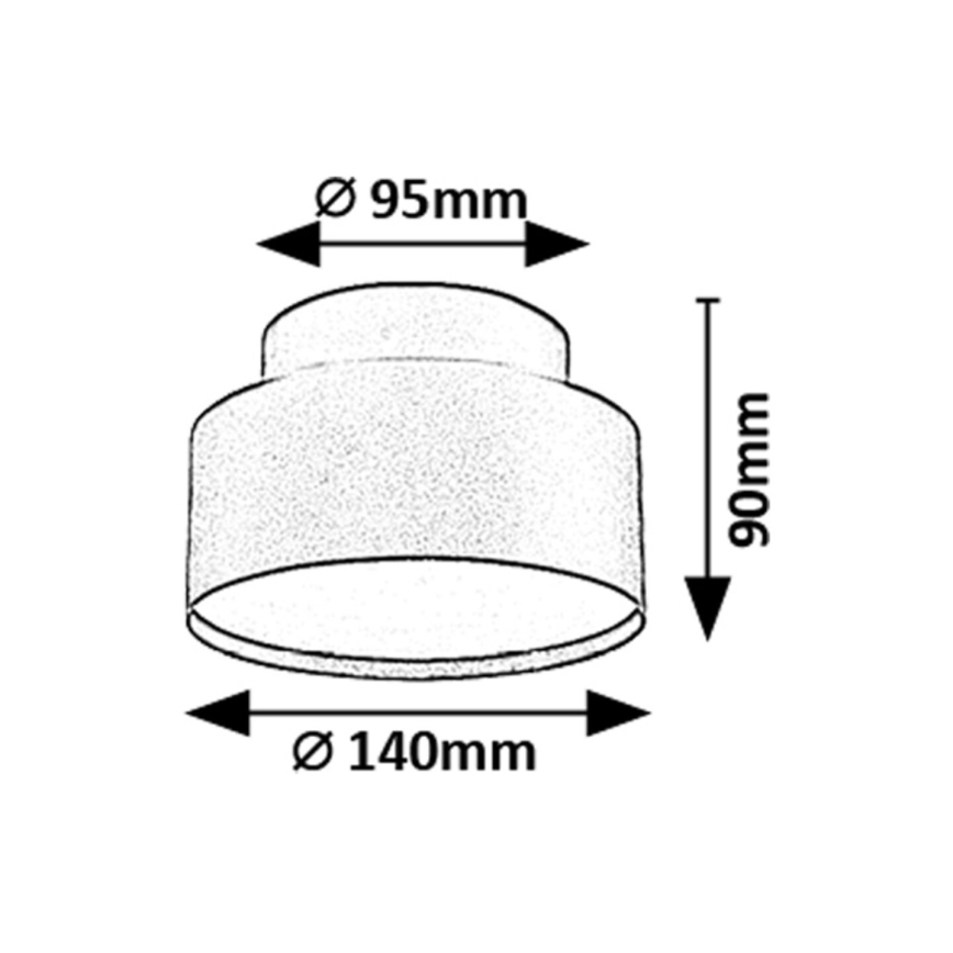 Rabalux - LED плафон, 24 W, 230 V, 3000 K, черен, Ø 14 см