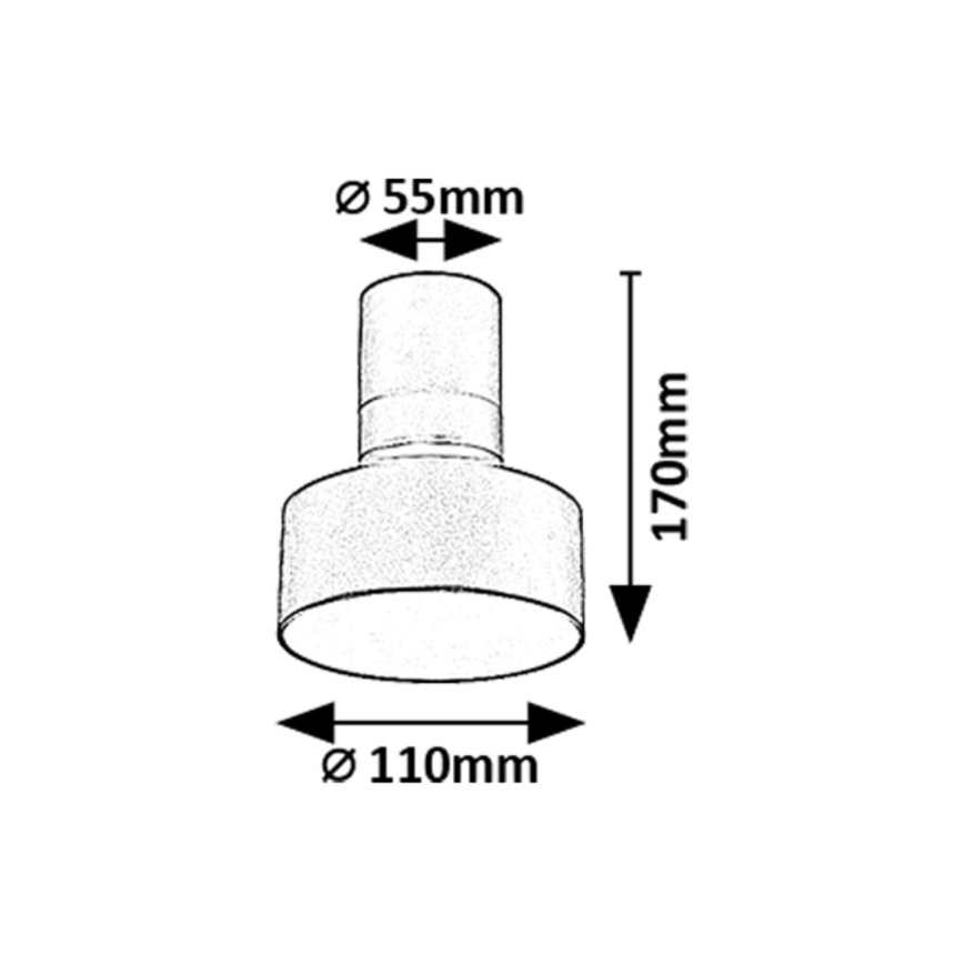Rabalux - LED таванно осветително тяло LED/10W/230V 3000K черно Ø 11 см