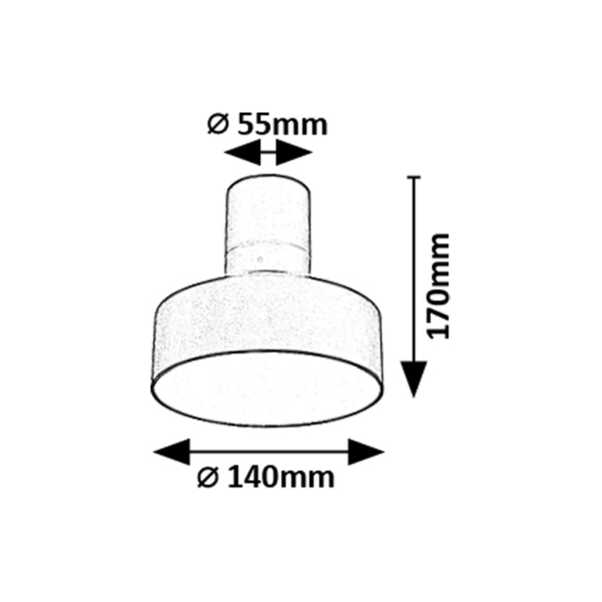 Rabalux - LED Плафониера LED/16W/230V 3000K черен