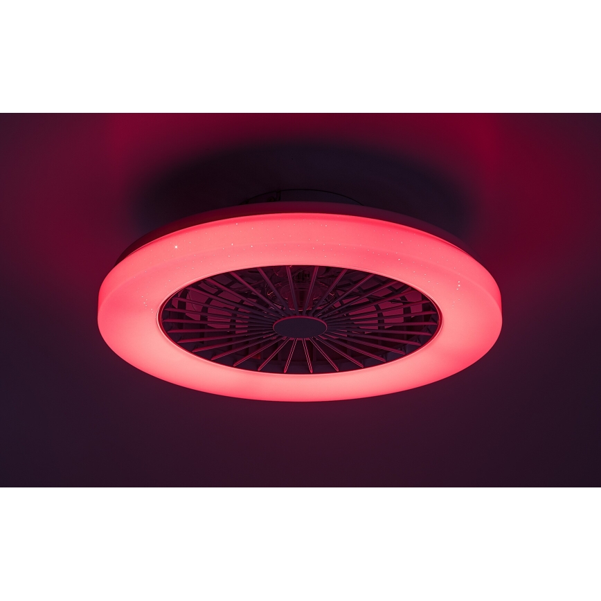 Rabalux - LED RGB Димируем плафон с вентилатор LED/48W/230V 3000-6500K + дистанционно управление