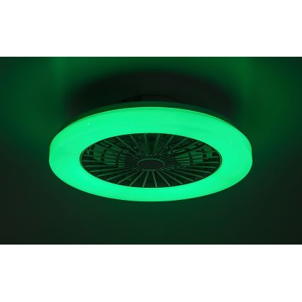 Rabalux - LED RGB Димируем плафон с вентилатор LED/48W/230V 3000-6500K + дистанционно управление