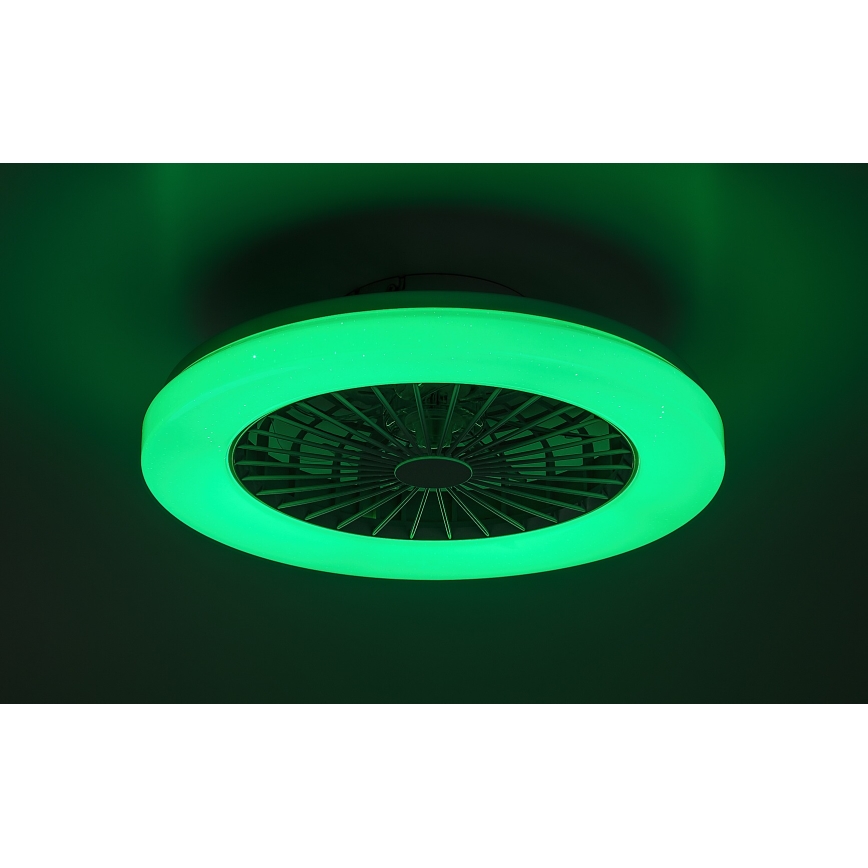 Rabalux - LED RGB Димируем плафон с вентилатор LED/48W/230V 3000-6500K + дистанционно управление