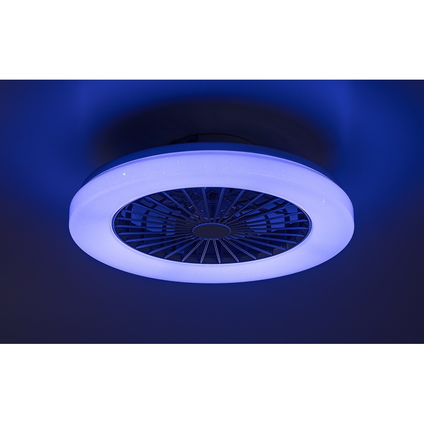 Rabalux - LED RGB Димируем плафон с вентилатор LED/48W/230V 3000-6500K + дистанционно управление