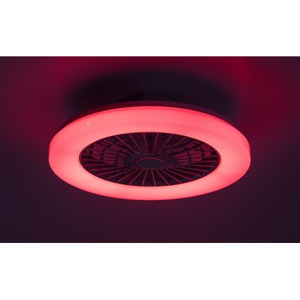 Rabalux - LED RGB регулируемо таванно осветително тяло с вентилатор LED/48W/230V 3000-6500K + дистанционно управление