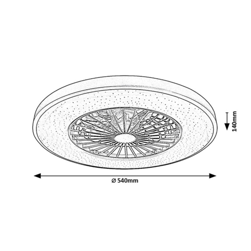 Rabalux - LED Димируем плафон с вентилатор LED/72W/230V 3000-6500K + дистанционно управление