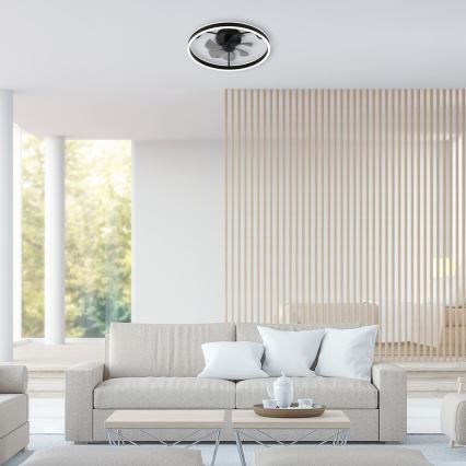 Rabalux - LED Димируем плафон с вентилатор LED/40W/230V 3000/4000/6000K Wi-Fi + дистанционно управление