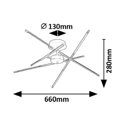 Rabalux - LED Полилей за повърхностен монтаж LED/40W/230V 3000K черен