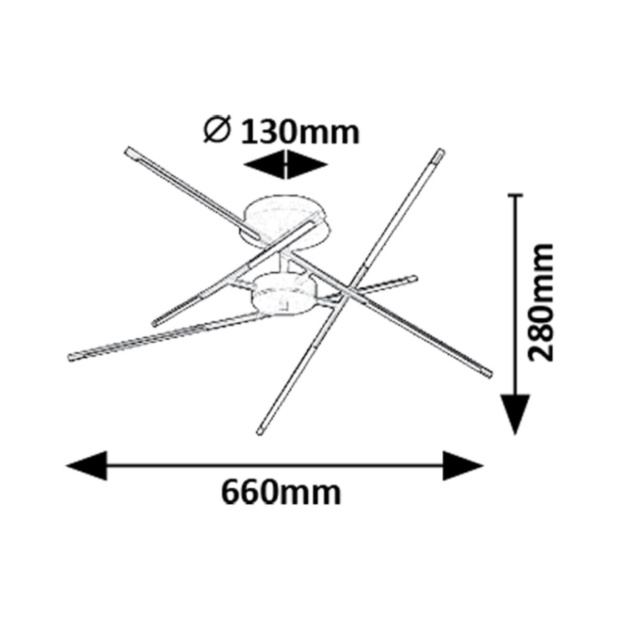 Rabalux - LED Полилей за повърхностен монтаж LED/40W/230V 3000K черен