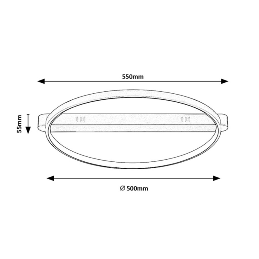Rabalux - LED таванно осветително тяло LED/45W/230V 3000K 50x55 cm черно