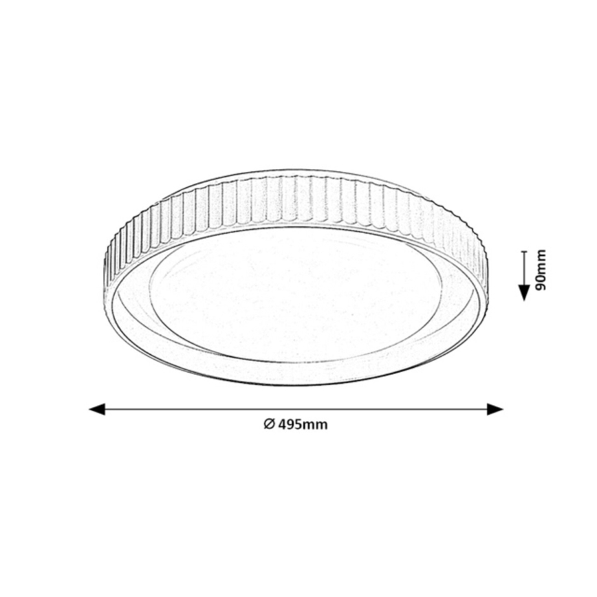 Rabalux - Димируемо LED таванно осветително тяло LED/48W/230V 3000-6500K Ø 49,5 см + дистанционно управление