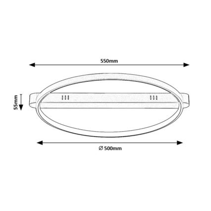 Rabalux - LED таванно осветително тяло LED/45W/230V 3000K 50x55 см златисто