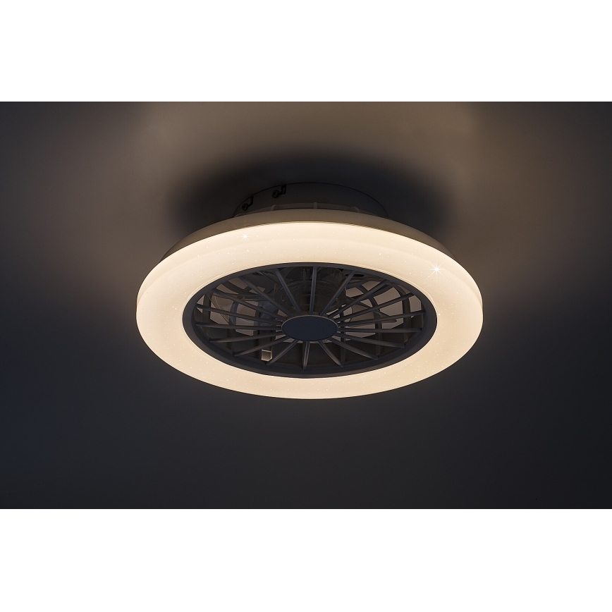 Rabalux - LED димируемо таванно осветително тяло с вентилатор LED/24W/230V 3000-6500K + дистанционно управление
