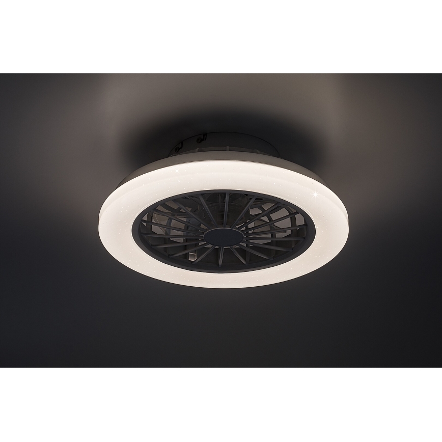 Rabalux - LED димируемо таванно осветително тяло с вентилатор LED/24W/230V 3000-6500K + дистанционно управление