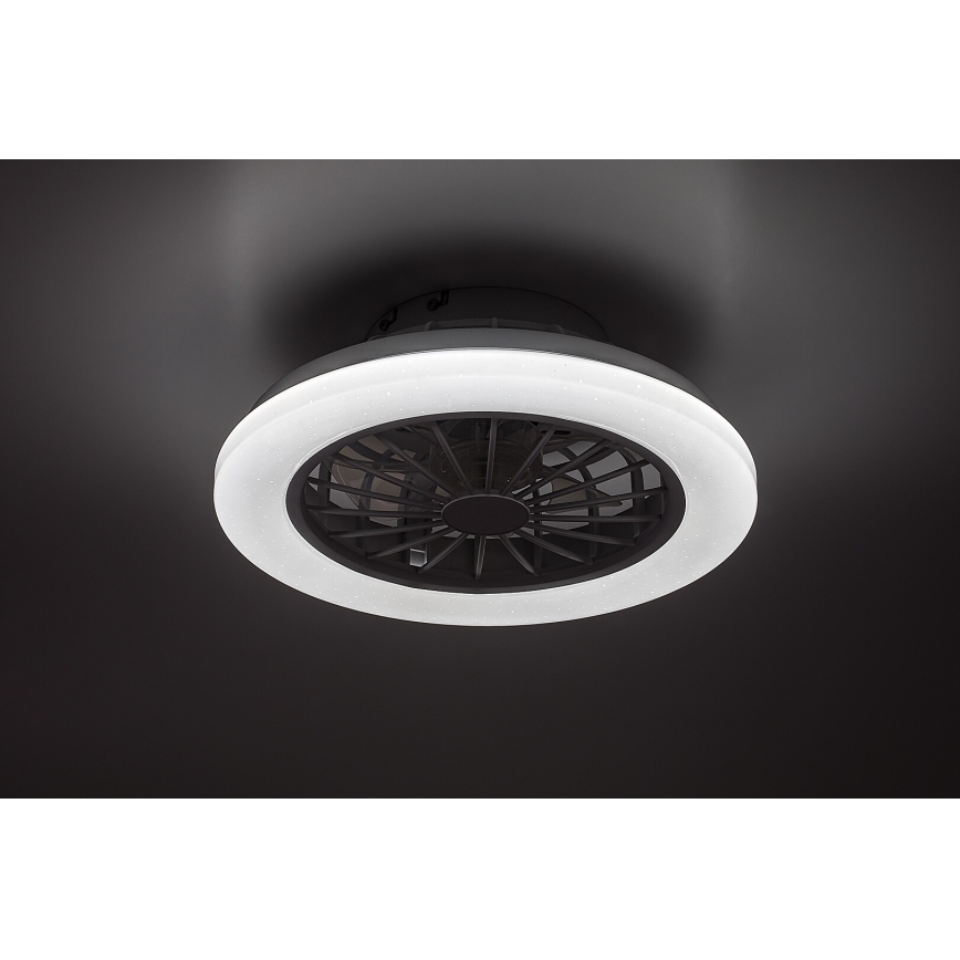 Rabalux - LED димируемо таванно осветително тяло с вентилатор LED/24W/230V 3000-6500K + дистанционно управление