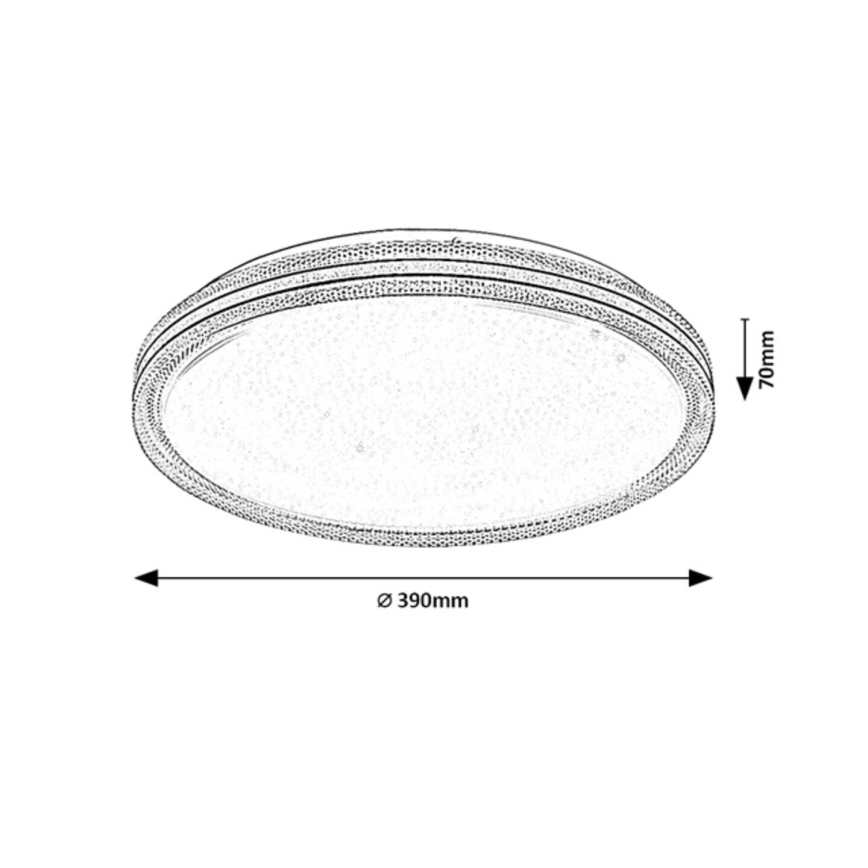 Rabalux - LED плафон с възможност за димиране LED/34W/230V 3000-6500K диаметър 39 см + дистанционно управление