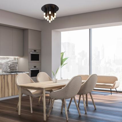 Rabalux - Таванно осветително тяло 13xG9/5W/230V, черно, Ø 34 см