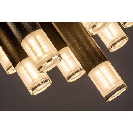 Rabalux - Таванно осветително тяло 13xG9/5W/230V, черно, Ø 34 см