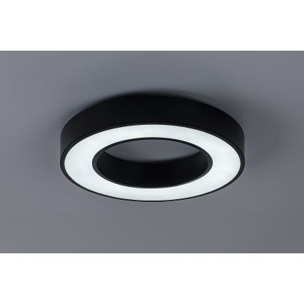 Rabalux - LED таванно осветително тяло с възможност за димиране LED/45W/230V 3000-6500K Ø 60 см черно + дистанционно управление