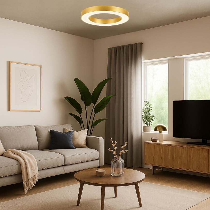 Rabalux - LED таванно осветително тяло LED/24W/230V 3000/4000/6500K диаметър 40 см златисто