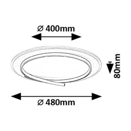 Rabalux - LED таванно осветително тяло LED/40W/230V 4000K Ø 48 см
