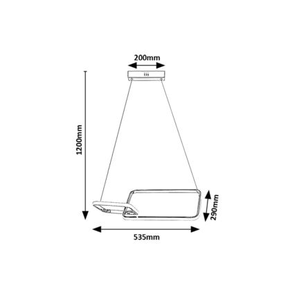 Rabalux - LED Полилей за повърхностен монтаж LED/36W/230V 4000K
