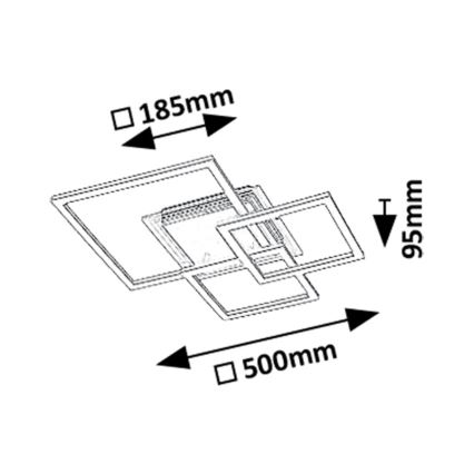 Rabalux - LED таванно осветително тяло LED/40W/230V 3000K 50x50 cm