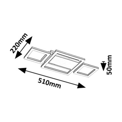 Rabalux - LED плафон 24W/230V, 4000K, 22x51 см