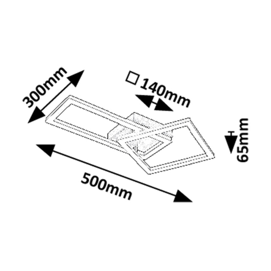 Rabalux - LED плафон LED/24W/230V 3000K 30x50 cm
