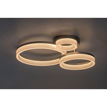 Rabalux - LED таванно осветително тяло LED/24W/230V 3000/4000/6500K 38x51 см матов хром