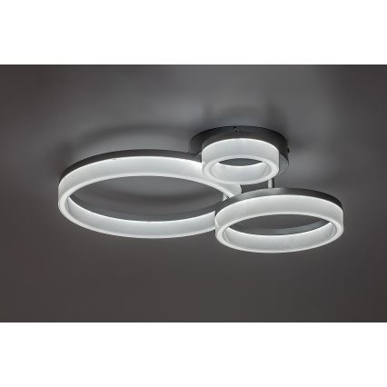 Rabalux - LED таванно осветително тяло LED/24W/230V 3000/4000/6500K 38x51 см матов хром