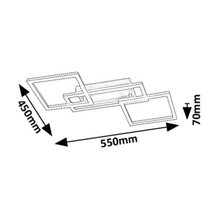 Rabalux - LED Димируем плафон LED/40W/230V 3000-6500K + дистанционно управление