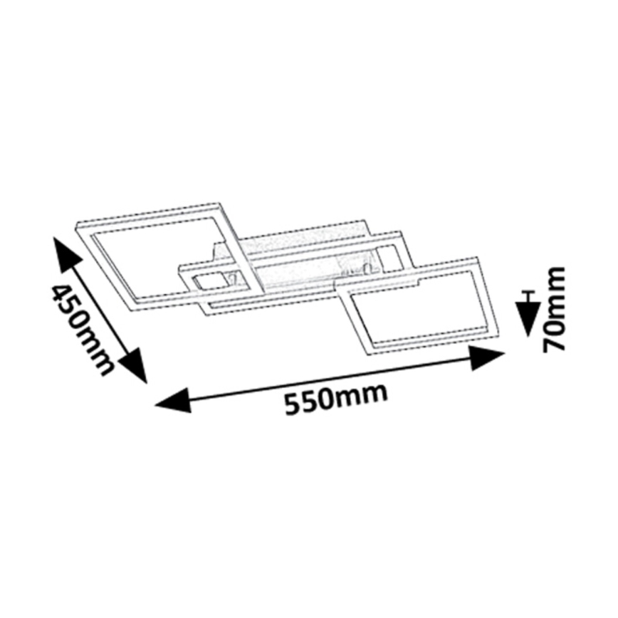 Rabalux - LED Димируем плафон LED/40W/230V 3000-6500K + дистанционно управление