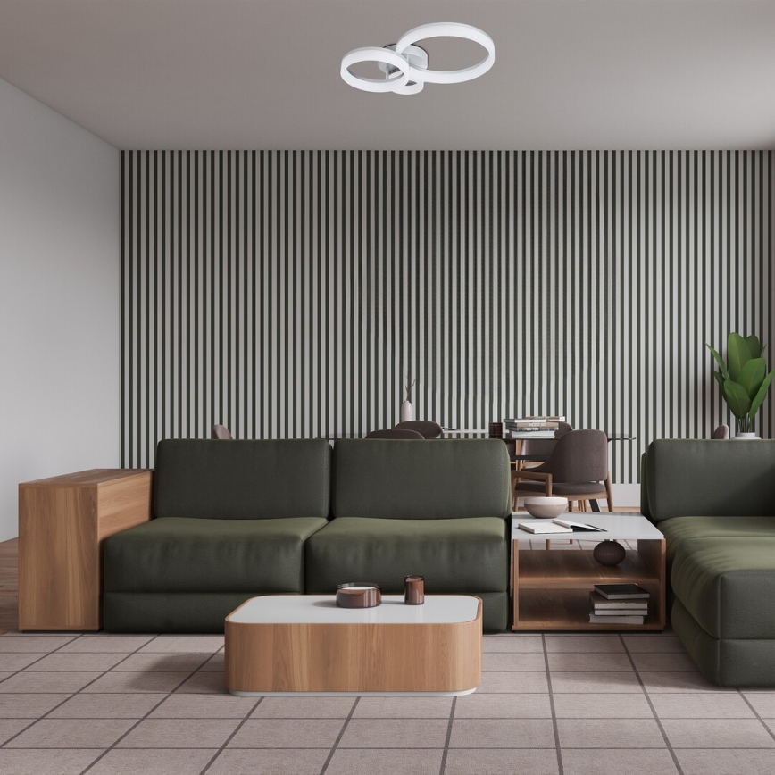 Rabalux - LED таванно осветително тяло LED/24W/230V 3000/4000/6500K 38x51 см матов хром