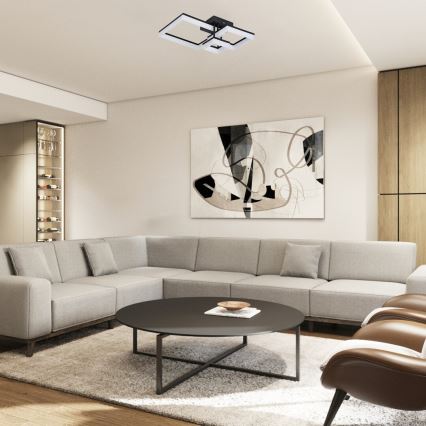 Rabalux - LED Плафониера LED/22W/230V 3000/4000/6500K черен 47x47 см