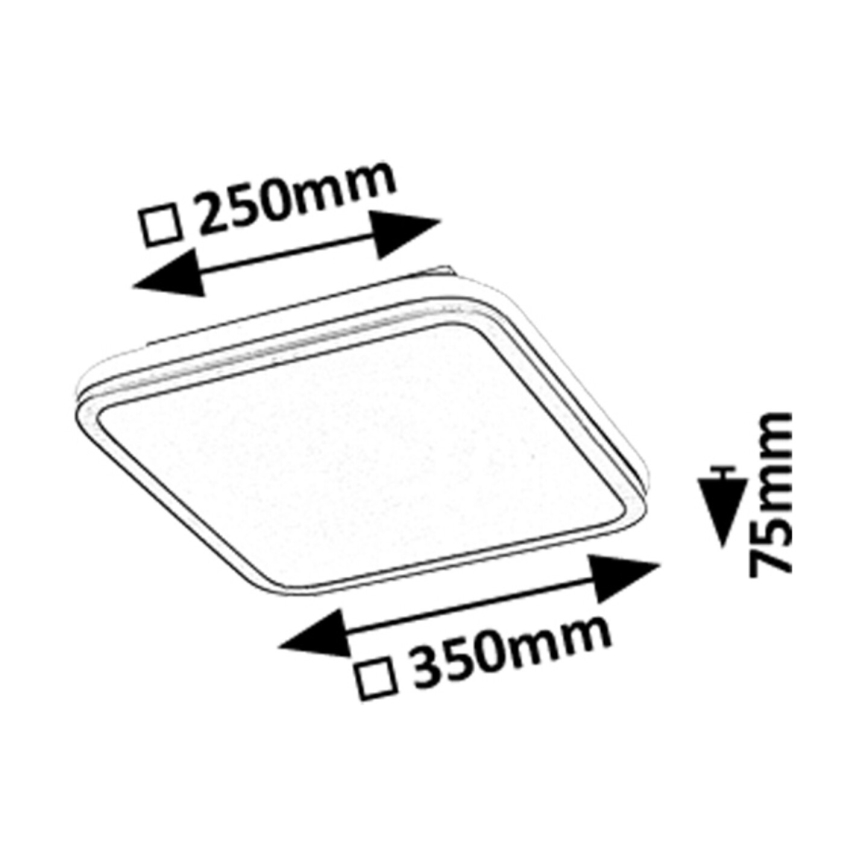 Rabalux - LED RGB Димируем плафон LED/43W/230V 3000-6500K + дистанционно управление