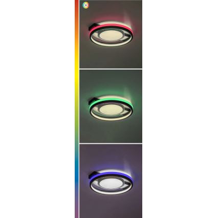 Rabalux - LED RGB димируем таванен плафон LED/40W/230V 3000-6500K + дистанционно управление Ø 43 см