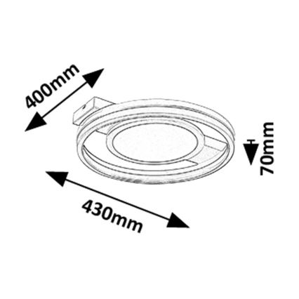 Rabalux - LED RGB димируем таванен плафон LED/40W/230V 3000-6500K + дистанционно управление Ø 43 см