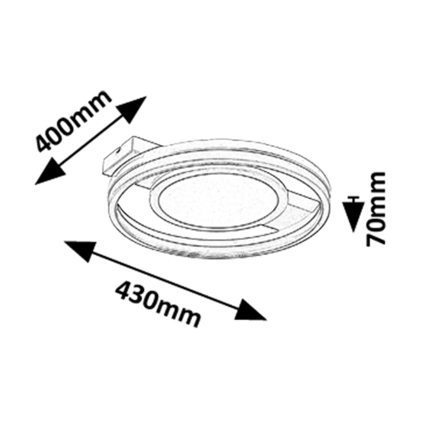 Rabalux - LED RGB димируем таванен плафон LED/40W/230V 3000-6500K + дистанционно управление Ø 43 см