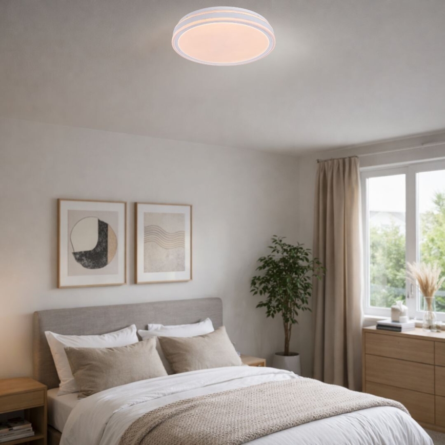 Rabalux - LED димируем таванен плафон LED/23W/230V 3000-6500K диаметър 38,5 cm черен + дистанционно управление