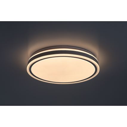 Rabalux - LED димируем таванен плафон LED/23W/230V 3000-6500K диаметър 38,5 cm черен + дистанционно управление