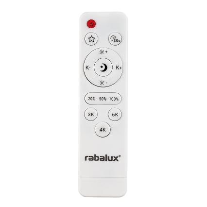Rabalux - LED димируем таванен плафон LED/23W/230V 3000-6500K диаметър 38,5 cm черен + дистанционно управление