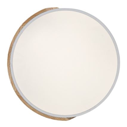 Rabalux - LED таванно осветително тяло LED/24W/230V 3000K бяло/дъб, диаметър 41 см