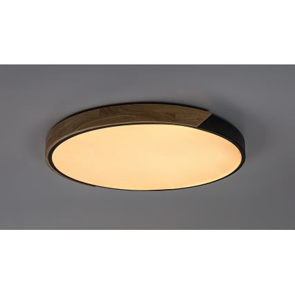 Rabalux - LED таванно осветително тяло LED/42W/230V 3000/4000/6500K черно/дъб Ø 61 см