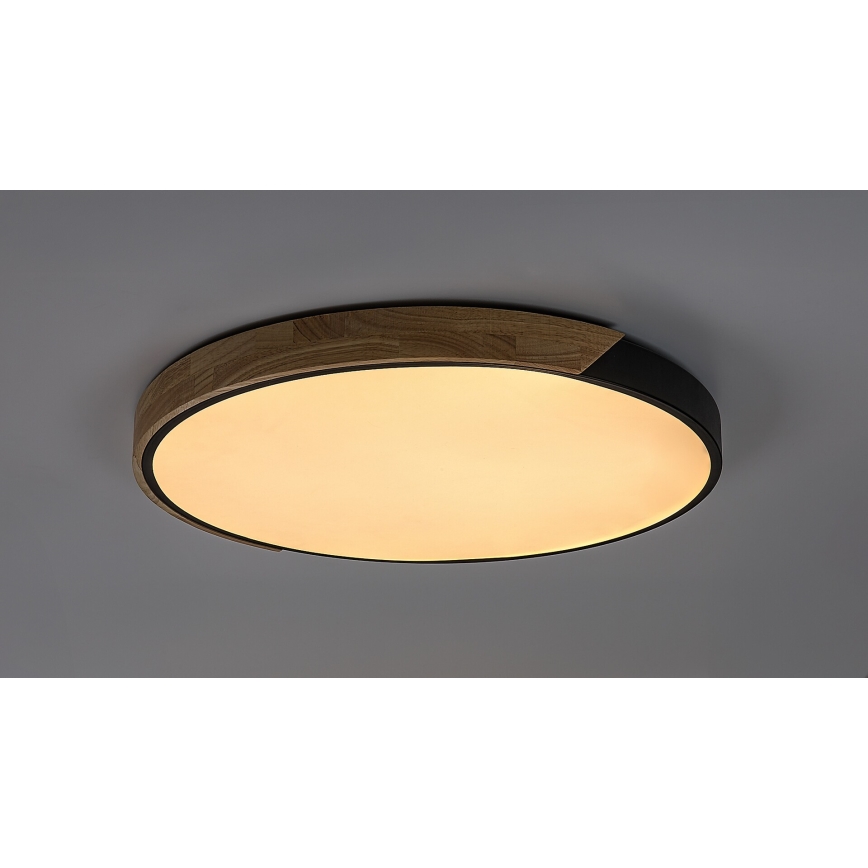 Rabalux - LED таванно осветително тяло LED/42W/230V 3000/4000/6500K черно/дъб Ø 61 см