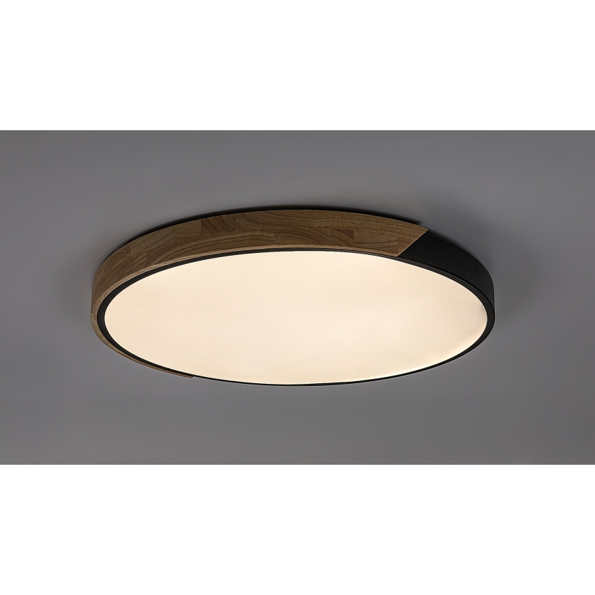Rabalux - LED таванно осветително тяло LED/42W/230V 3000/4000/6500K черно/дъб Ø 61 см