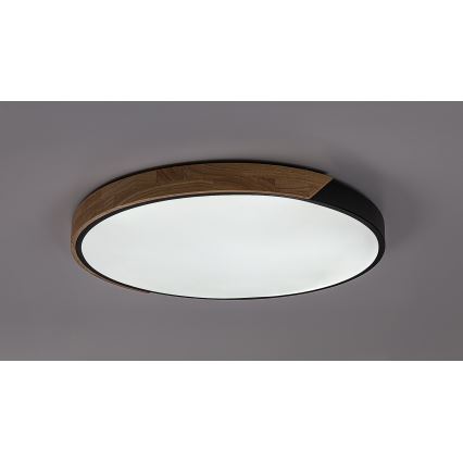 Rabalux - LED таванно осветително тяло LED/42W/230V 3000/4000/6500K черно/дъб Ø 61 см