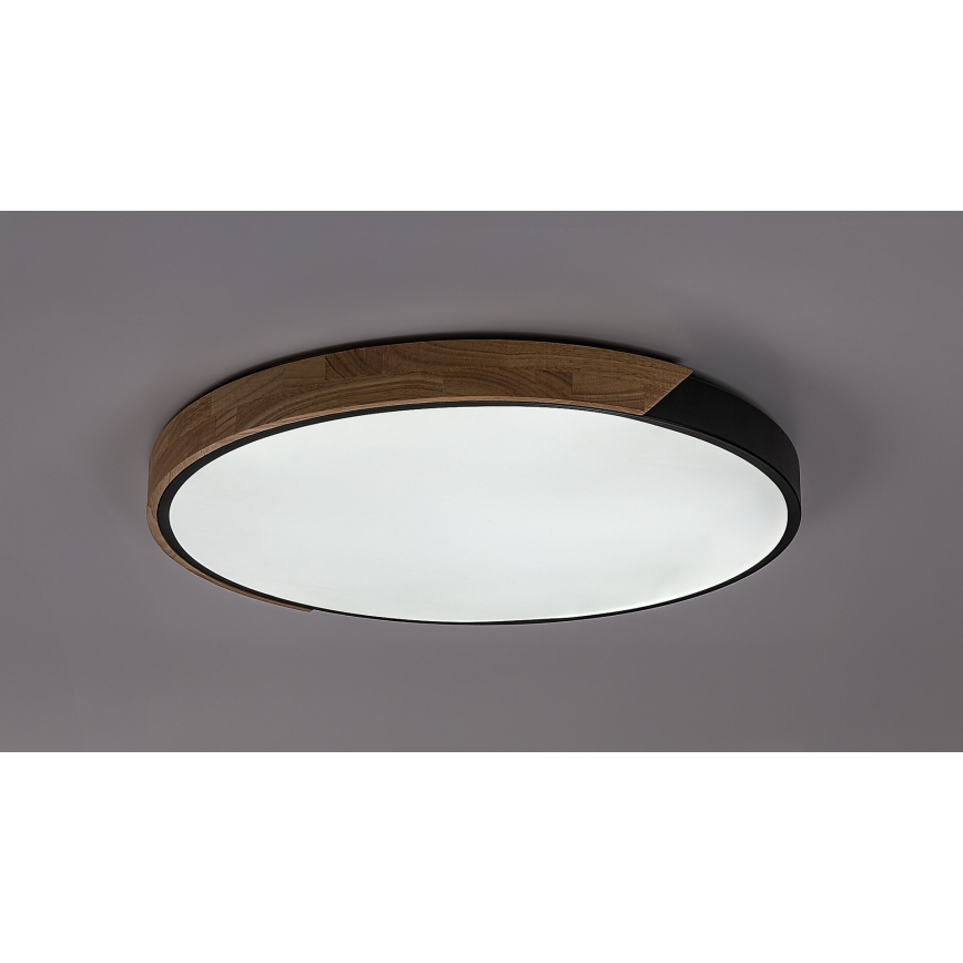 Rabalux - LED таванно осветително тяло LED/42W/230V 3000/4000/6500K черно/дъб Ø 61 см